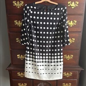 Banana Republic Polka Dot Black and White Dress -like new